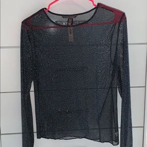 This is a mesh top from Victoria’s Secret.